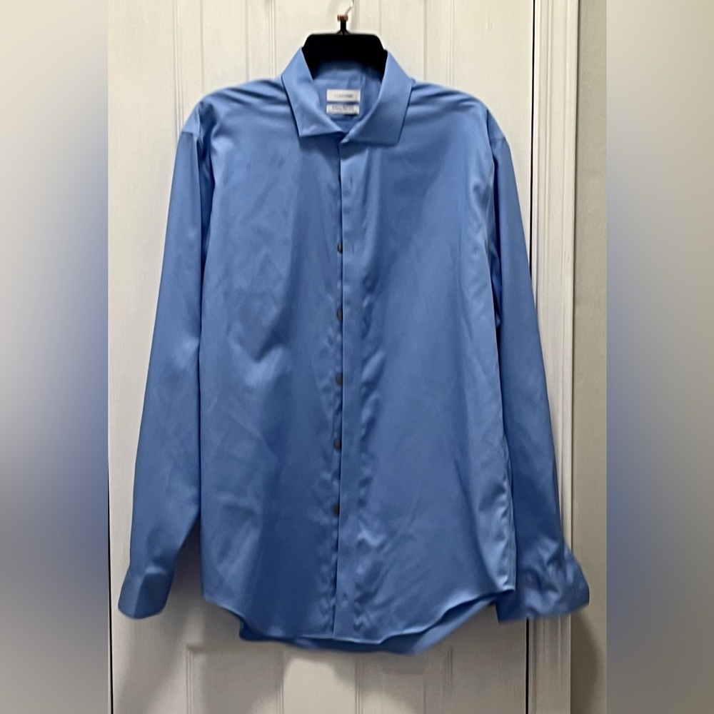 CALVIN KLEIN MENS LONG SLEEVE SHIRT, size 16 1/2, 34/35